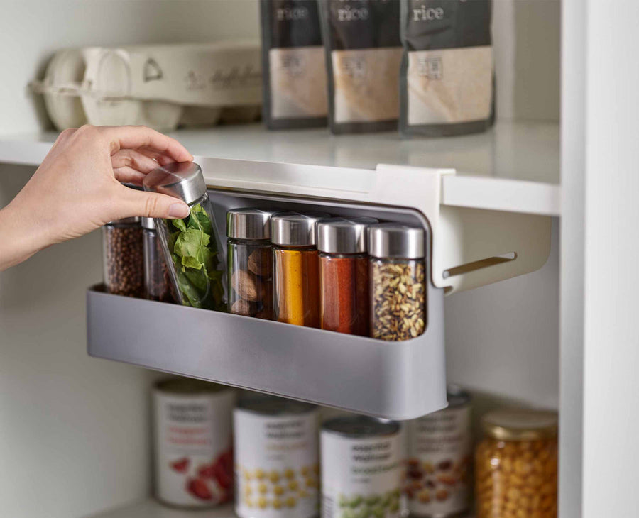 CupboardStore™ Gray Under-shelf Spice Rack