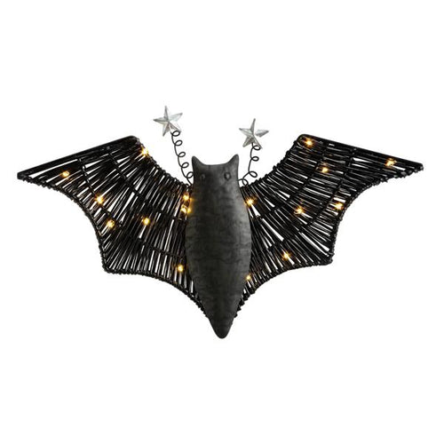 Large Light-Up Bat Decor - Black Halloween LED Bat